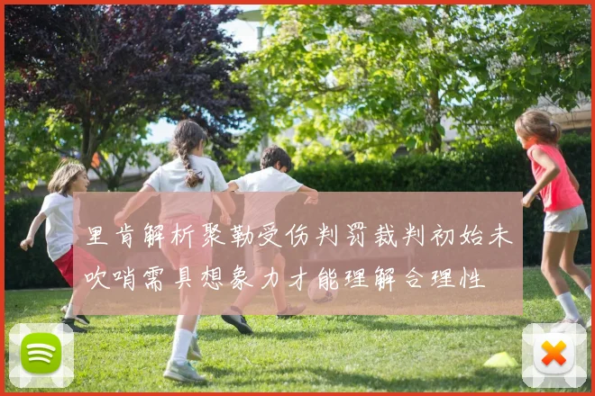 里肯解析聚勒受伤判罚裁判初始未吹哨需具想象力才能理解合理性